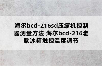 海尔bcd-216sd压缩机控制器测量方法 海尔bcd-216老款冰箱触控温度调节